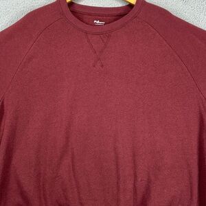My Sleepwear Crew Neck Sweatshirt Adult 3XL Maroon Pullover Long Sleeve Mens